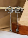 Oxidised Sparrow Chain Dangler Earrings | Sarichka Fashion
