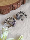 German Silver Sparrow Stud Earrings | Sarichka Fashion