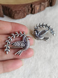 German Silver Sparrow Stud Earrings | Sarichka Fashion