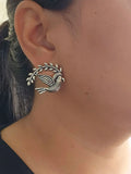 German Silver Sparrow Stud Earrings | Sarichka Fashion