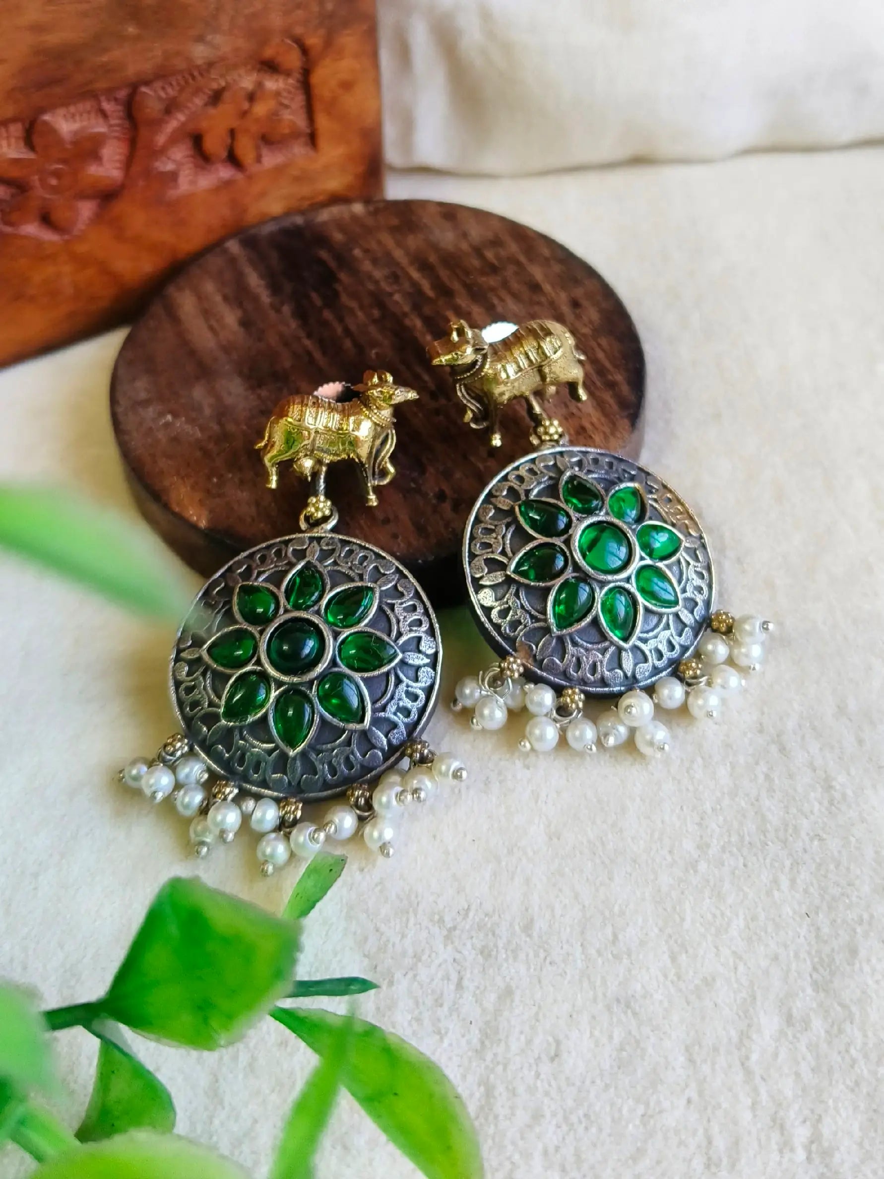Antique Dual Tone Nandi Charm Dangler | Sarichka Fashion