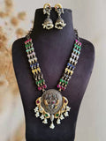 🔸Dual-Tone Long Necklace Set Delight Elegance | AMOLA
