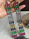 🔸Dual-Tone Long Necklace Set Delight Elegance | AMOLA