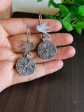 Silver Look Alike Sparrow Hook Earrings  | Sarichka Fashion