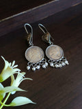 925 Silver Plated Coin Pearl Drop Earrings | Sarichka Fashion