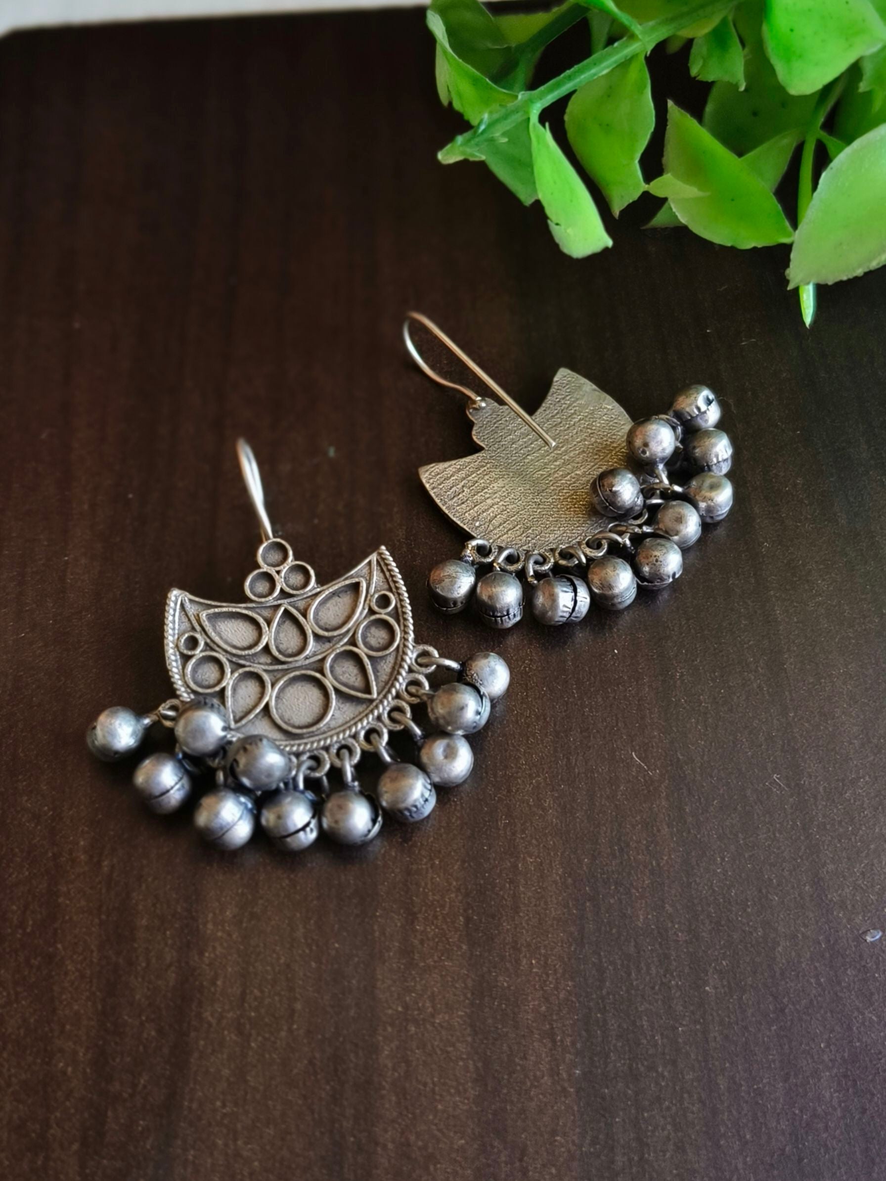 Boho Oxidised Hook Earrings | Sarichka Fashion