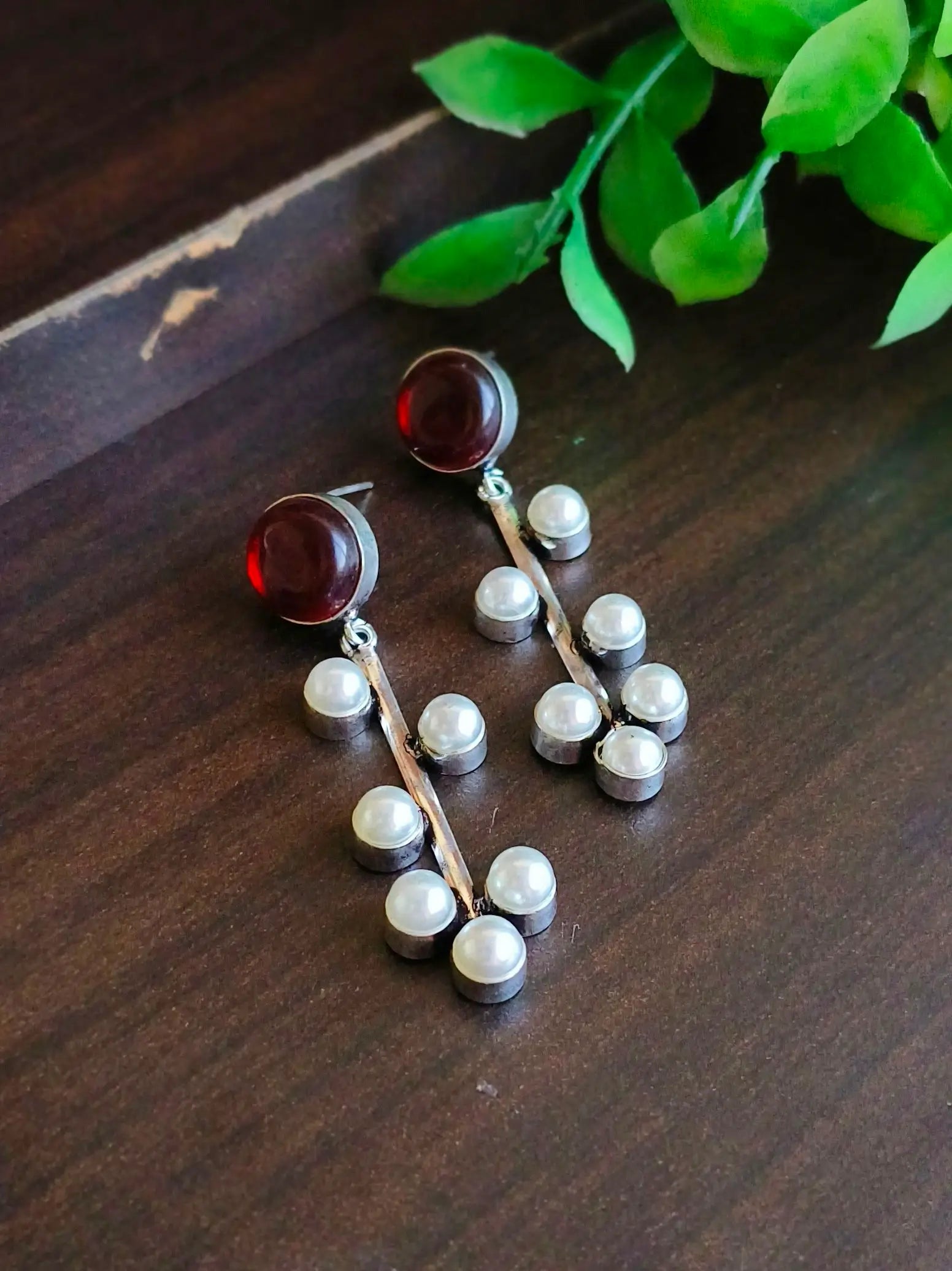 Premium Monalisa Oxidised Danglers with Stone Spark | Sarichka Fashion