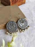 Queen Coin Pearl Drop Earrings | Sarichka Fashion