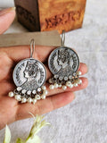 Queen Coin Pearl Drop Earrings | Sarichka Fashion