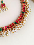 Multicolor Ethnic Necklace Set with Earrings | Sarichka
