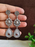 Elegant Silver Polish Replica Dangler Earrings | Sarichka