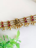 Divine Lakshmi Gold-Plated Temple Choker Set | Sarichka