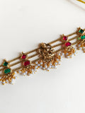 Gold Plated Laxmi Temple Choker Necklace | Sarichka