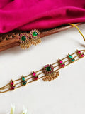 Gold Plated Gemstone Royal Choker Set | Sarichka