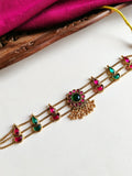 Gold Plated Gemstone Royal Choker Set | Sarichka