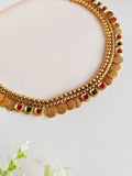 Traditional Gold Plated Laxmi Kasu Necklace | Sarichka