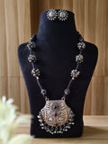 Ethnic Silver Oxidised ghungroo necklace Set | Sarichka