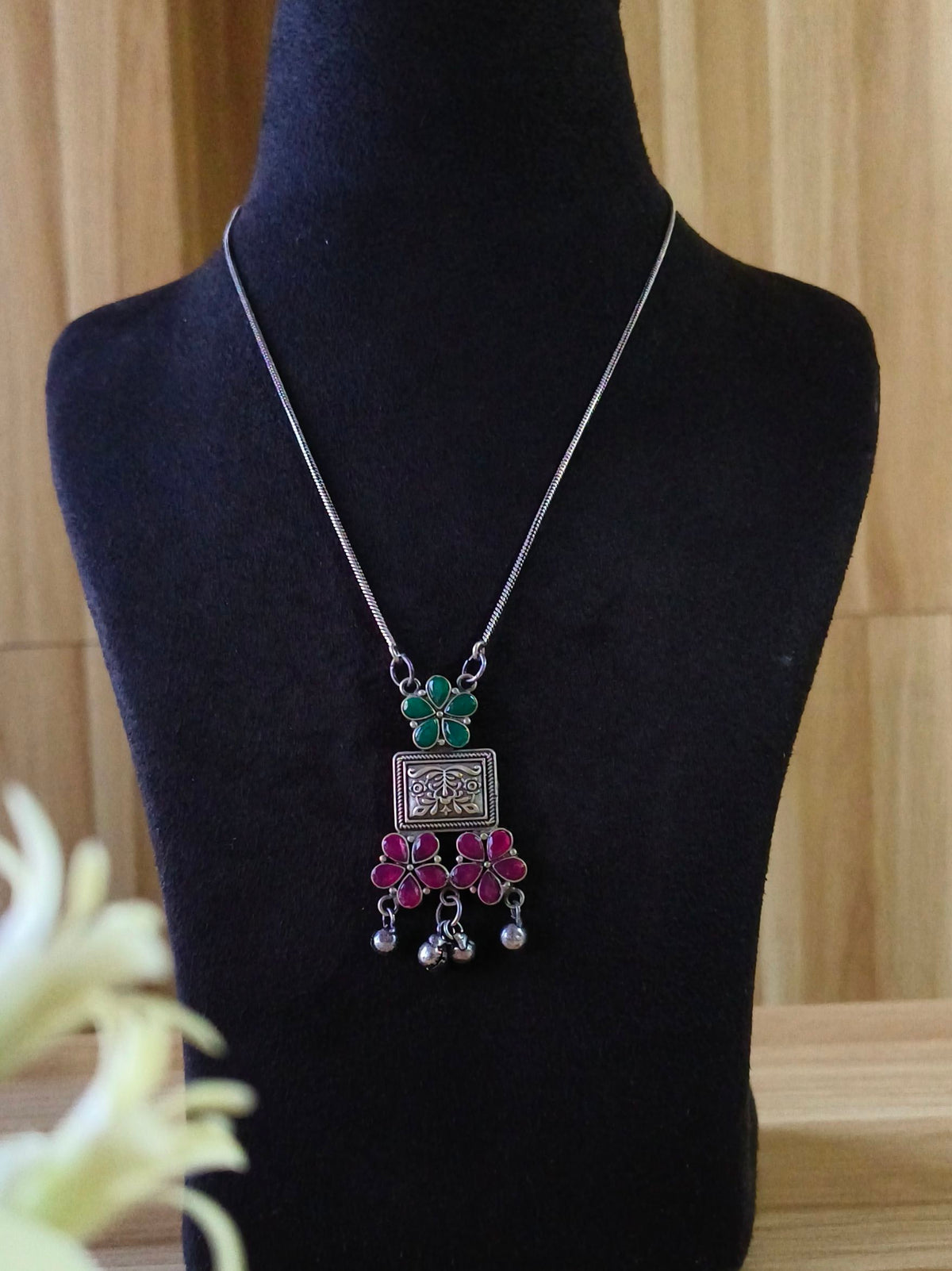 Daily Wear Oxidised Pendant Set  | Sarichka