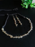 Minimal German Silver Beaded Thread Set  | AMOLA