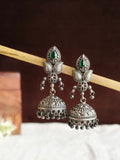Antique Oxidized Floral Dome Jhumka Earring | Sarichka