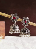 Vintage Silver Look Oxidised Jhumkas | Sarichka