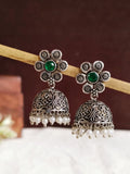 Vintage Silver Look Oxidised Jhumkas | Sarichka