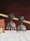 Antique Silver-Plated Oxidised Jhumka | Sarichka