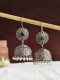 Antique Oxidized Pearl Drop hook Jhumka | Sarichka