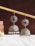 Antique Oxidized Pearl Drop hook Jhumka | Sarichka