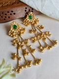 Traditional Kashmiri Gold Long Ear Chains Earring| Sarichka