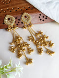 Kashmiri Golden Long Ghungroo Danglers Earring | Sarichka