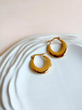 Anti-Tarnish Gold Contemporary Hoop Earrings | AMOLA