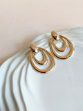 ChunkyChunky Gold Layered Dangle Hoop Earrings | AMOLA Gold Layered Dangle Hoop Earrings | AMOLA