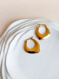 Gold Plated Stainless Steel Hoop Earrings | Sarichka