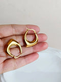 Gold Plated Stainless Steel Hoop Earrings | Sarichka