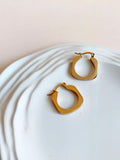 Gold Plated Retro Hoop Earrings | Sarichka