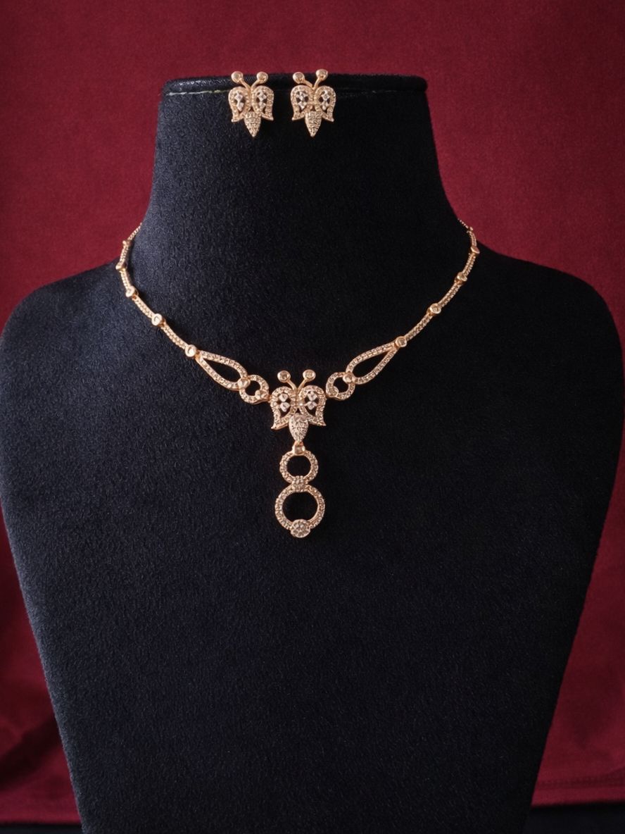 Premium American Diamond Necklace Set | AMOLA