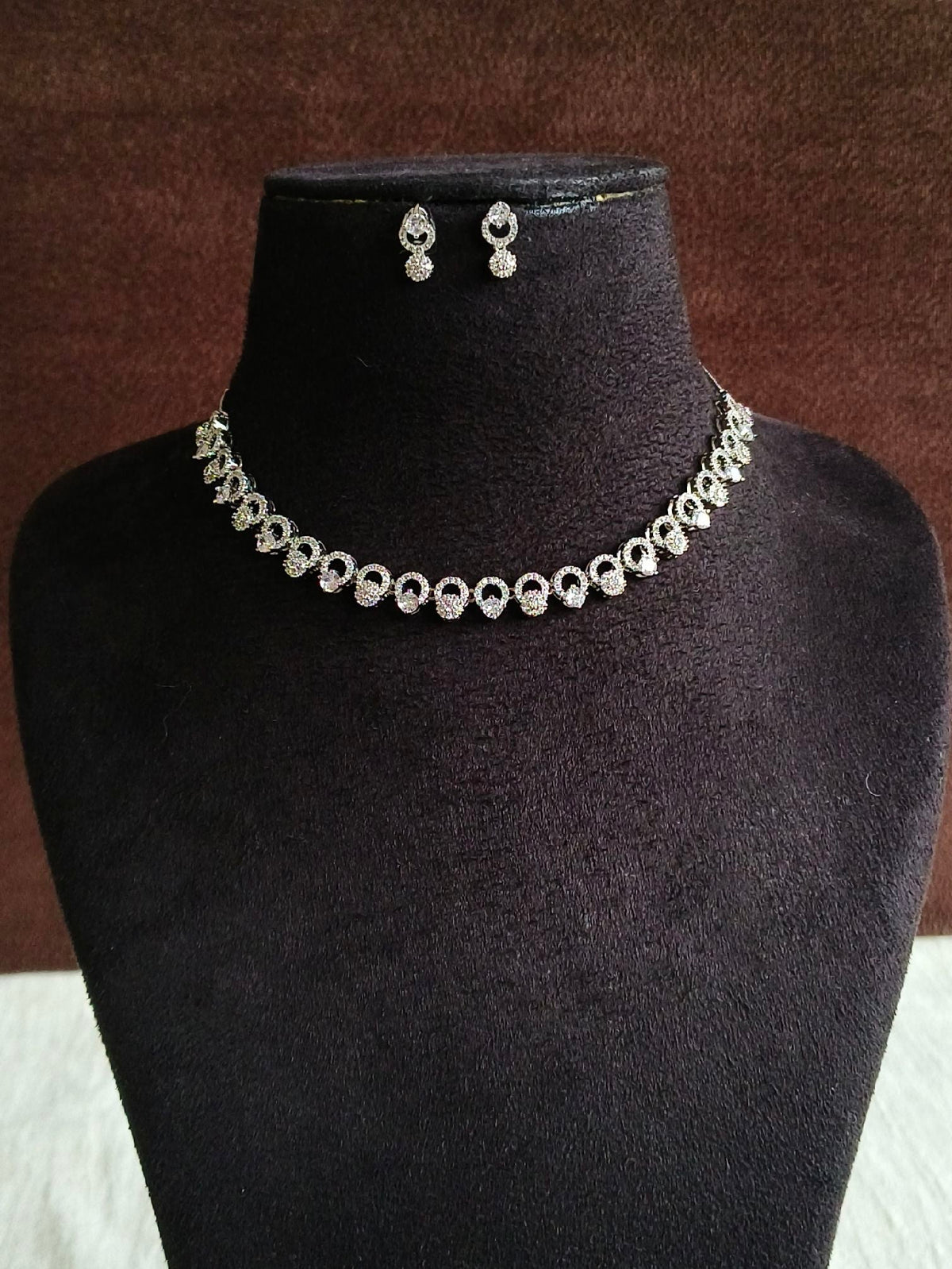 Premium American Diamond Necklace Set | Sarichka