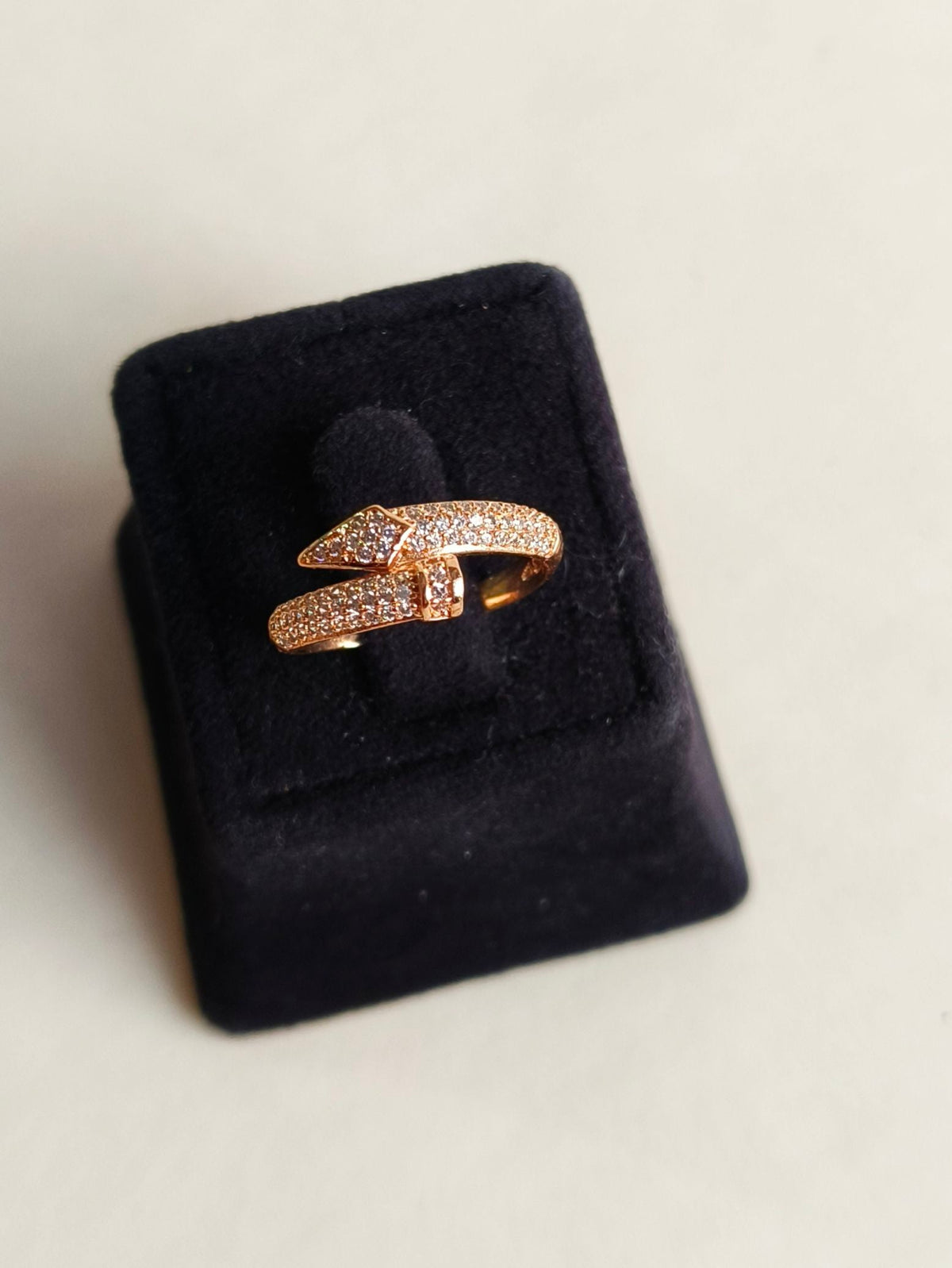 Stylish American Diamond Adjustable Ring | Sarichka