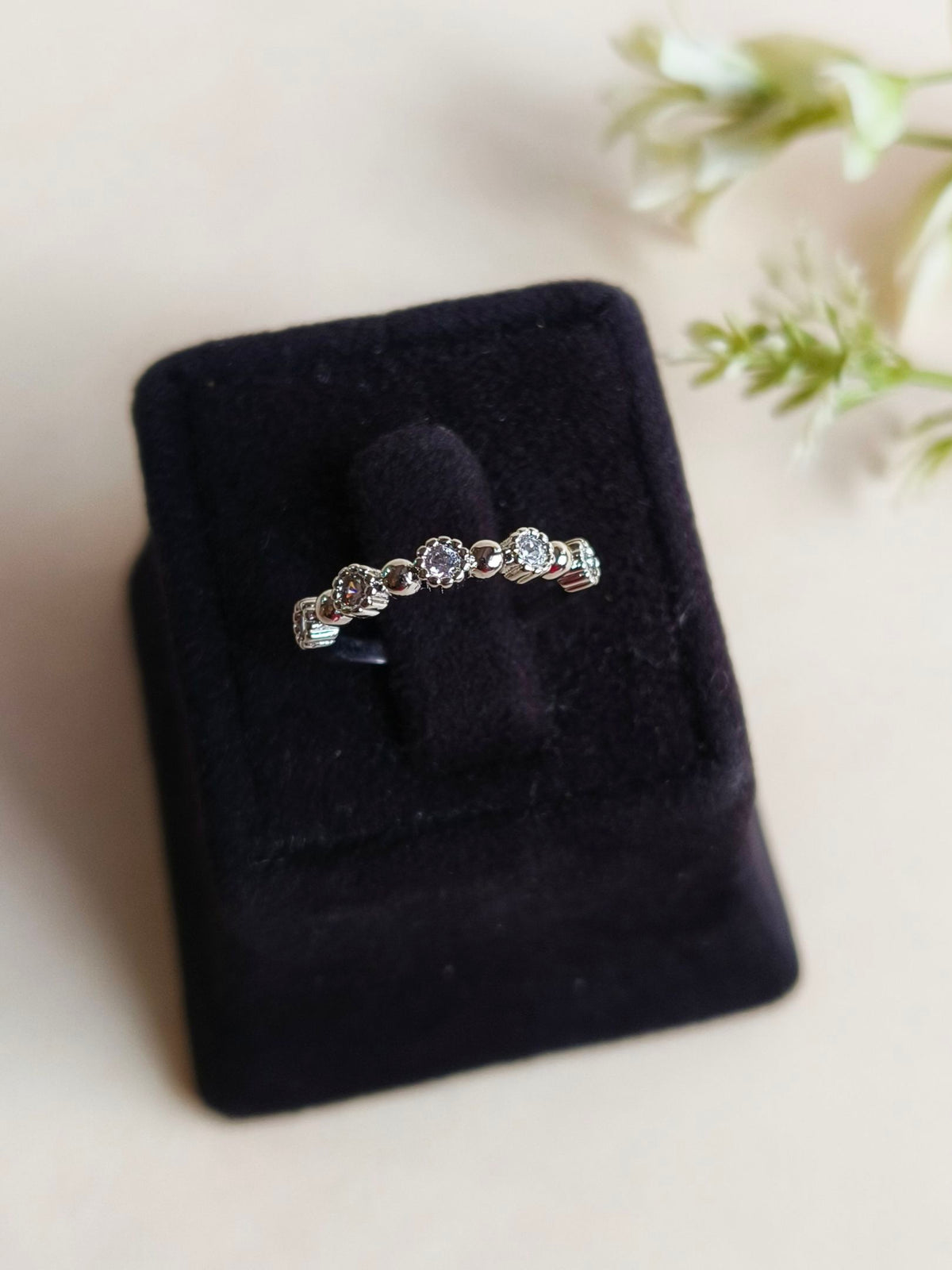 Stylish American Diamond Adjustable Ring | Sarichka