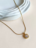 Cushion Cut AD Stone Pendant Necklace | AMOLA