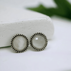 Replica Stone Oxidised Stud | Sarichka