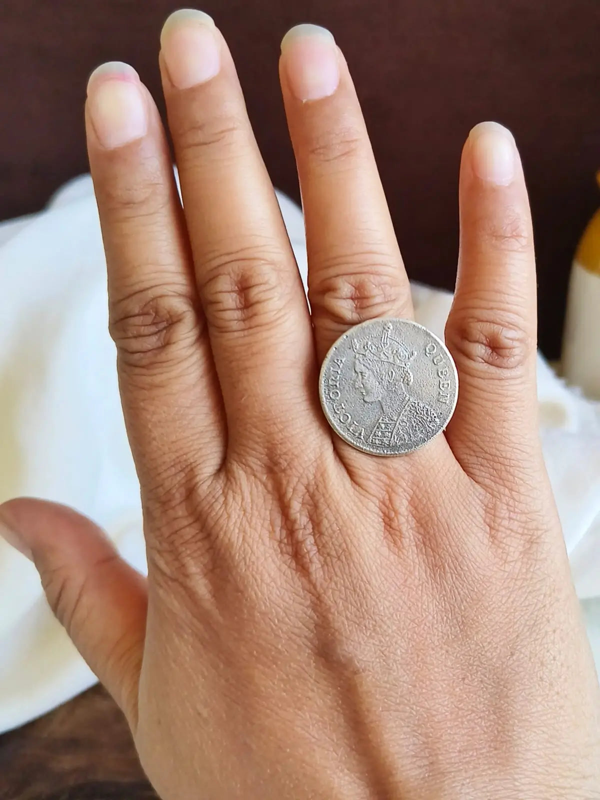 ✨ Vintage Coin-Inspired Silver Plated Finger Ring | Sarichka Fashion