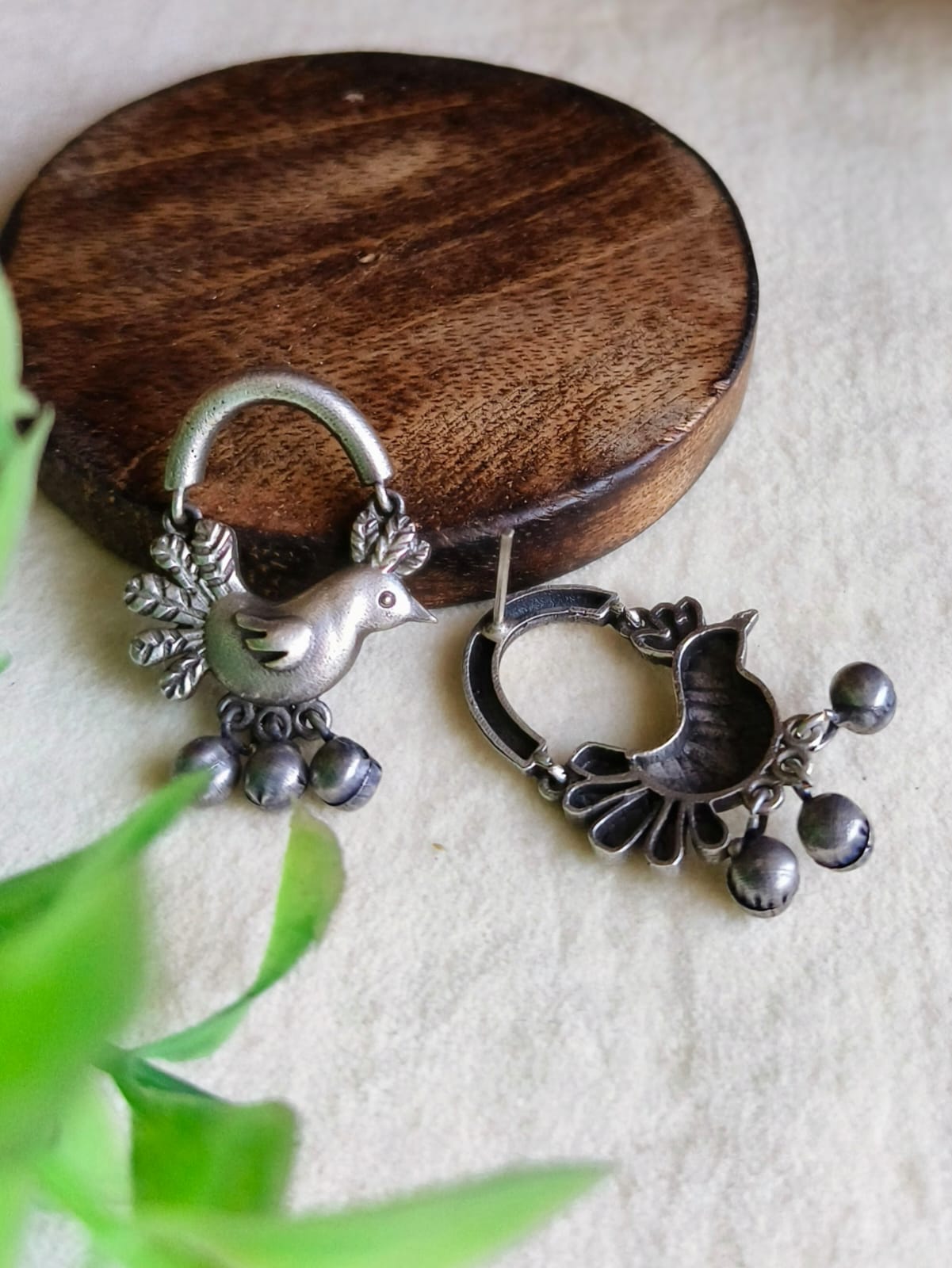 Chirpy Sparrow Silver Danglers for Daily Glam | Sarichka Fashion