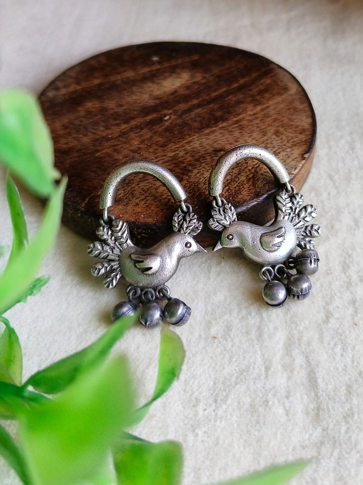 Chirpy Sparrow Silver Danglers for Daily Glam | Sarichka Fashion