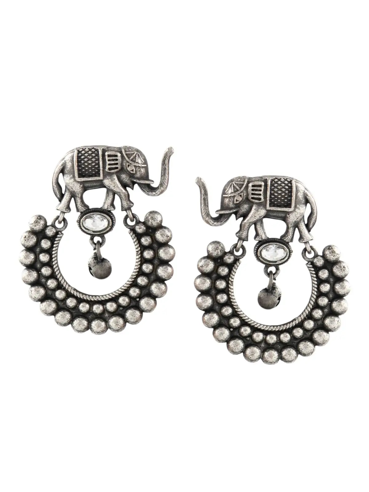 Silver Elephant Dangler Earrings | Sarichka Fashion