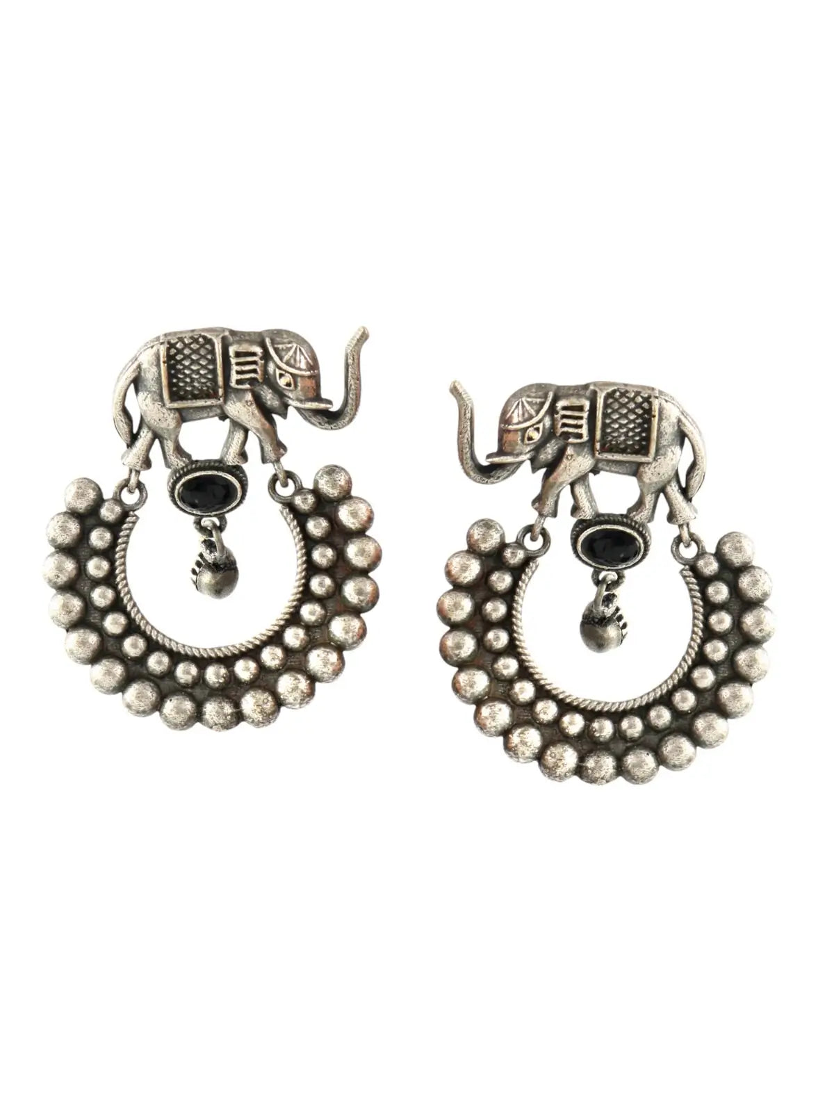 Silver Elephant Dangler Earrings | Sarichka Fashion