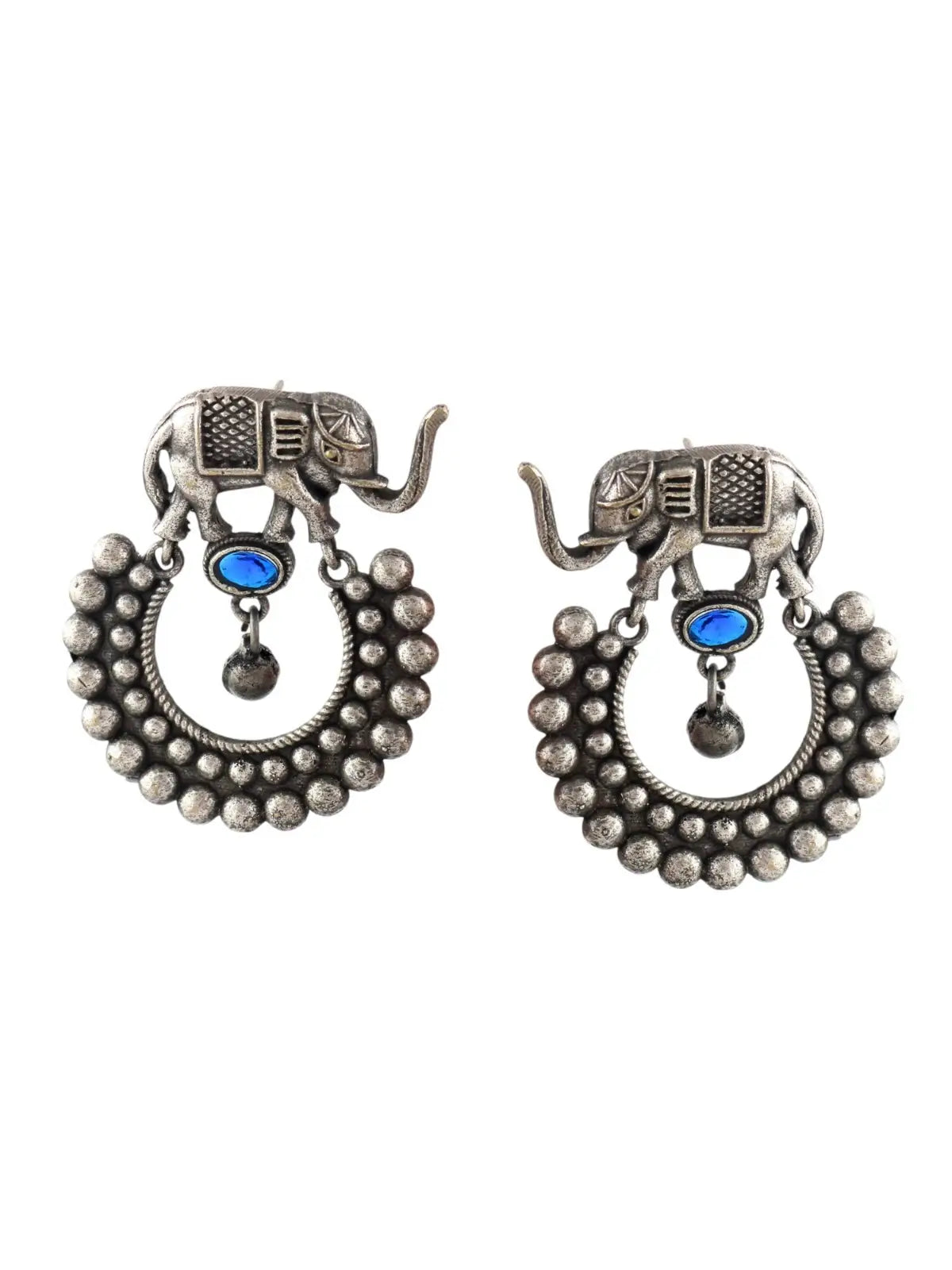 Silver Elephant Dangler Earrings | Sarichka Fashion