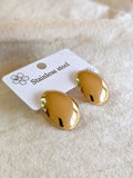 Bold Golden Dome Chunky Stud Earrings | Sarichka