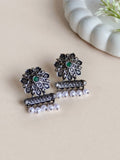 Floral Pearl Drop Stud Earrings | AMOLA